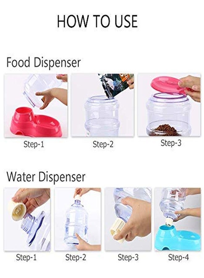 Conziv Pet Feeder Food Dispenser Station - Replenish Pet Food for Dog Cat Animal Automatic Gravity Dry Food Storage Bottle Bowl Dish Stand (Multicolor) - Image 5